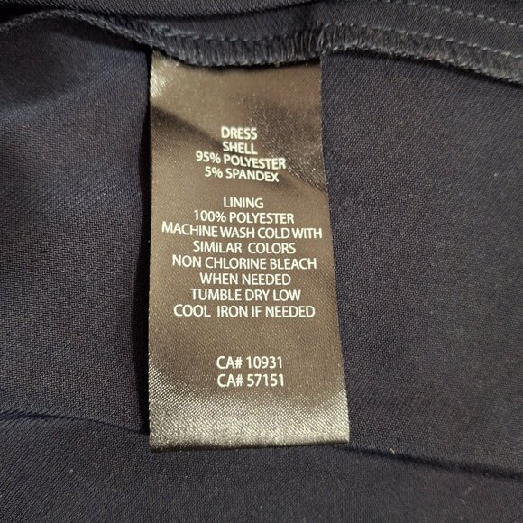 Jessica Howard Ladies Beautiful Blue Ruched Waist Fit & Flare Dress - Size 14W - Picture 11 of 16